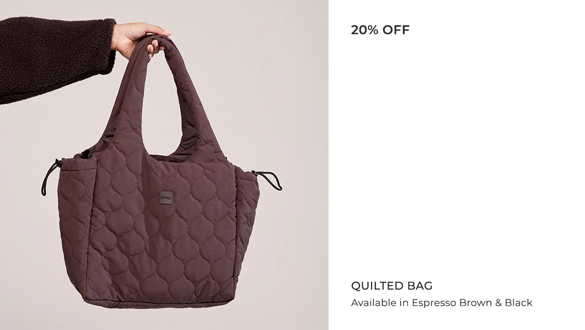 20% OFF | QUILTED BAG IN ESPRESSO BROWN