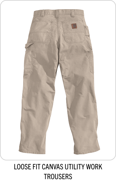 loose fit canvas trousers