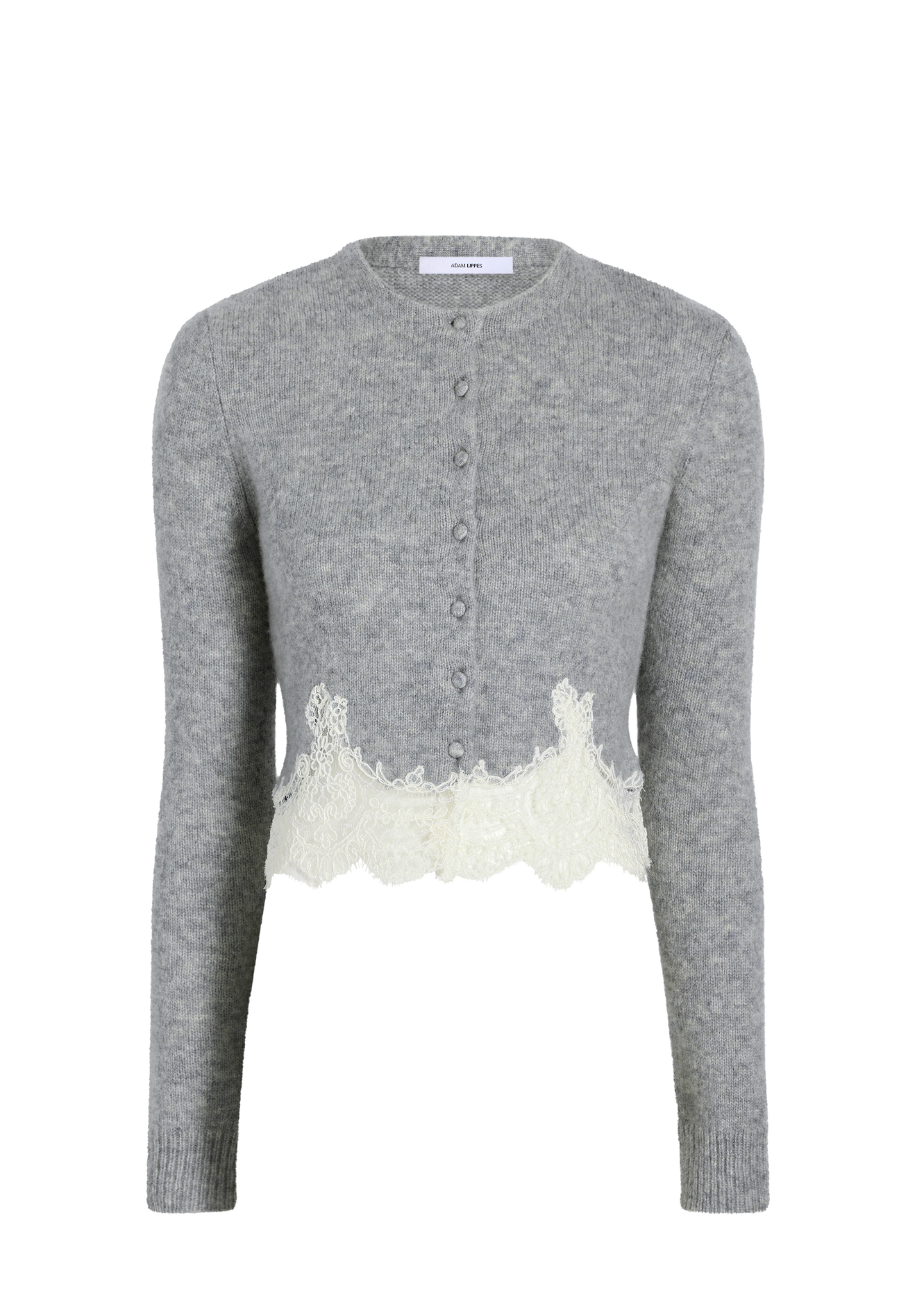 Ghost image of the Briar cardigan in heather grey