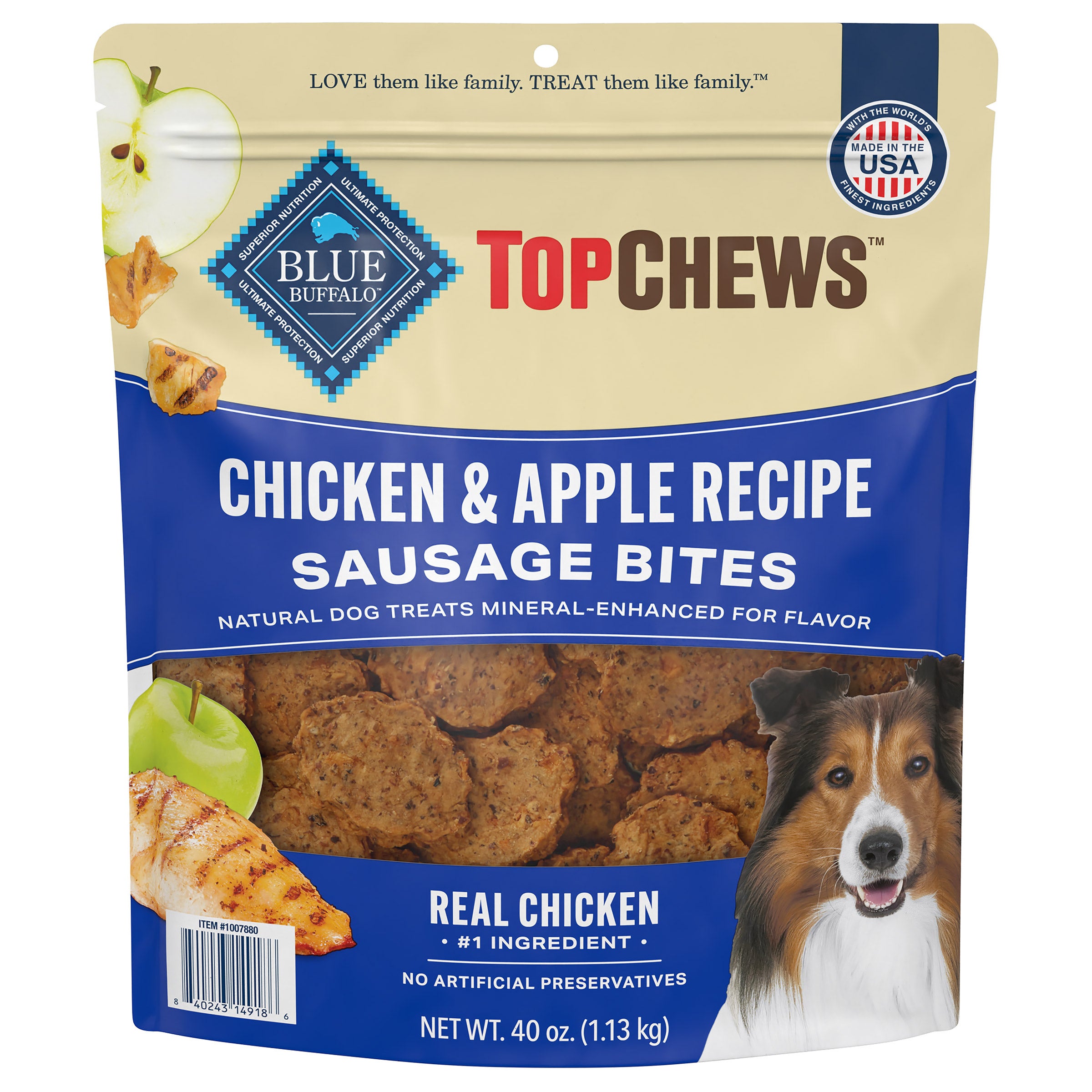 Top Chews Chicken and Apple Recipe 100% Natural Dog Treats
