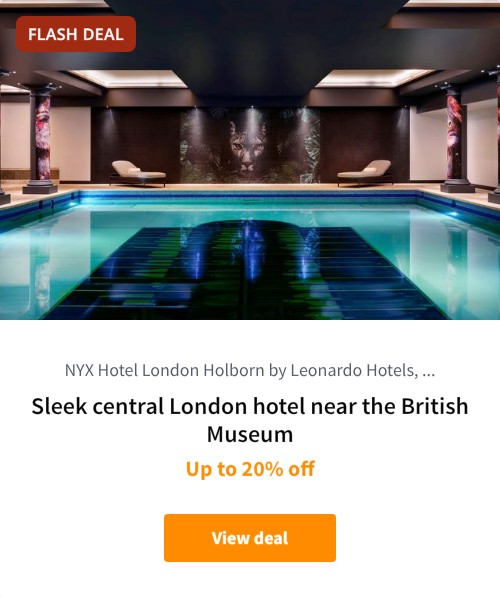 Sleek central London hotel near the British Museum