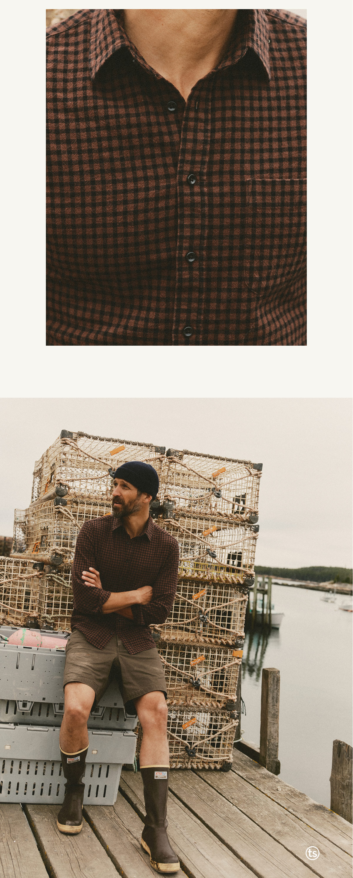 The California Shirt in Black Cherry Gingham