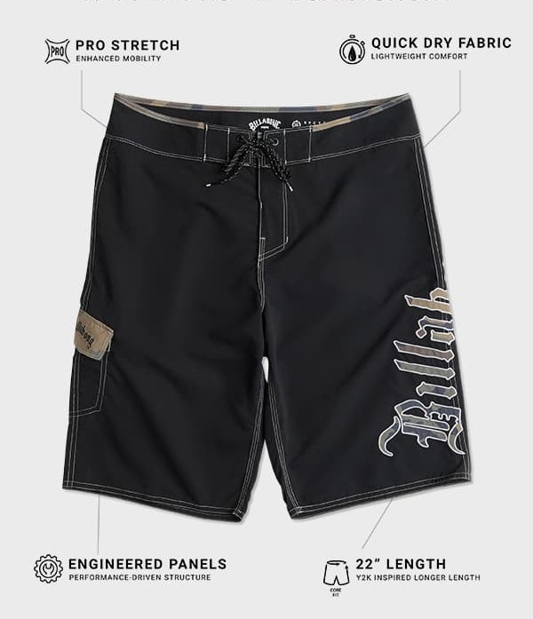 Temple Pro 22" Boardshorts