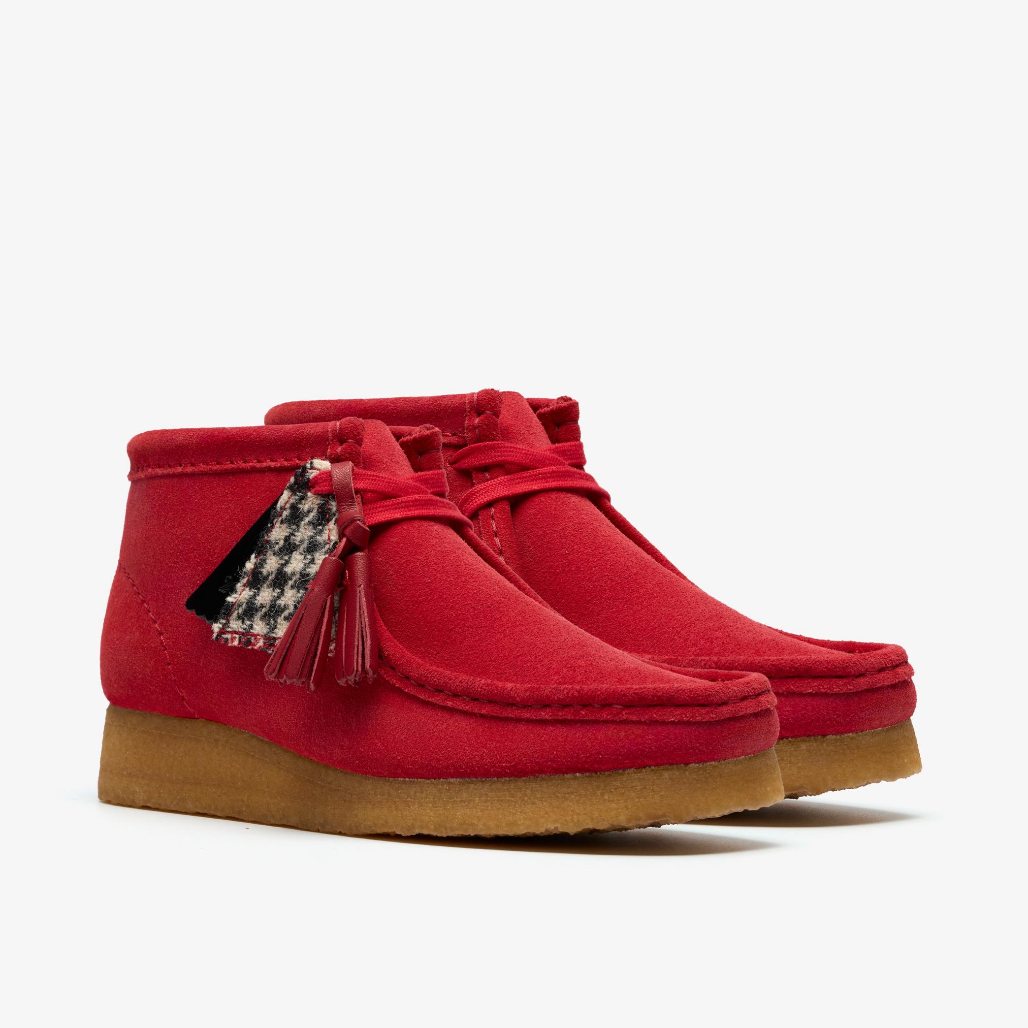 Shop Wallabee Boot Red Suede