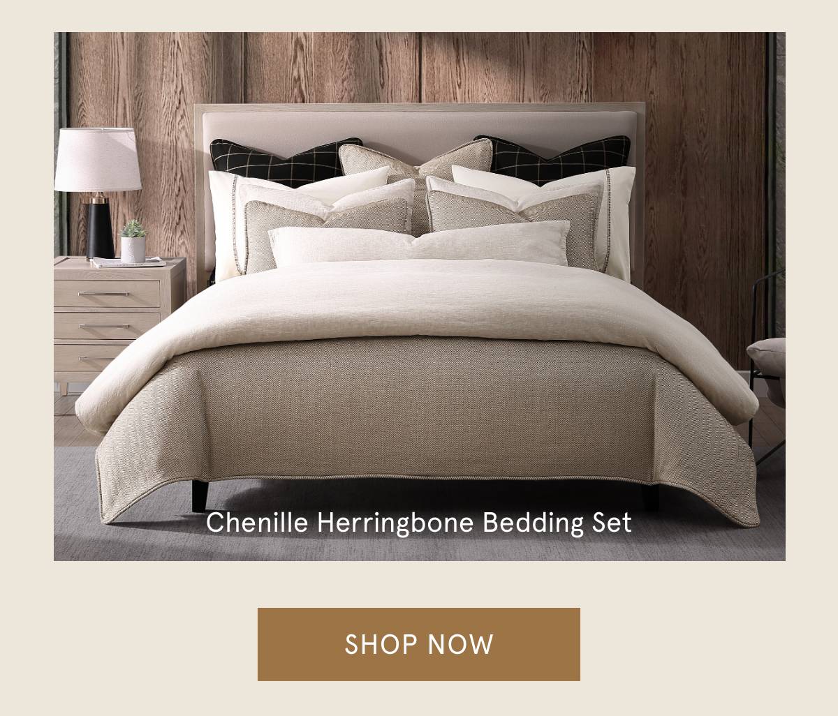Chenille Herringbone Bedding Set