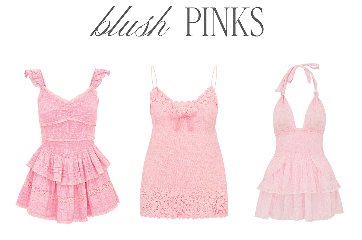 BLUSH PINKS, FRESH FLORALS, POWDER BLUES 