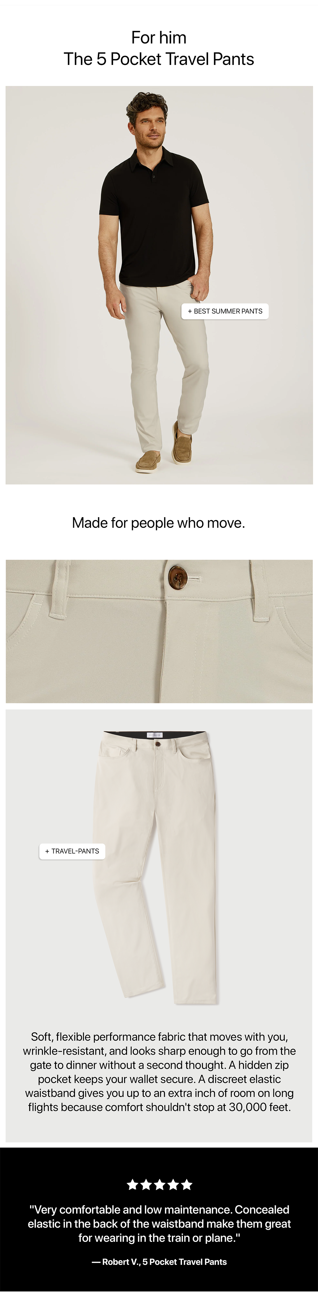 5 Pocket Travel Pants