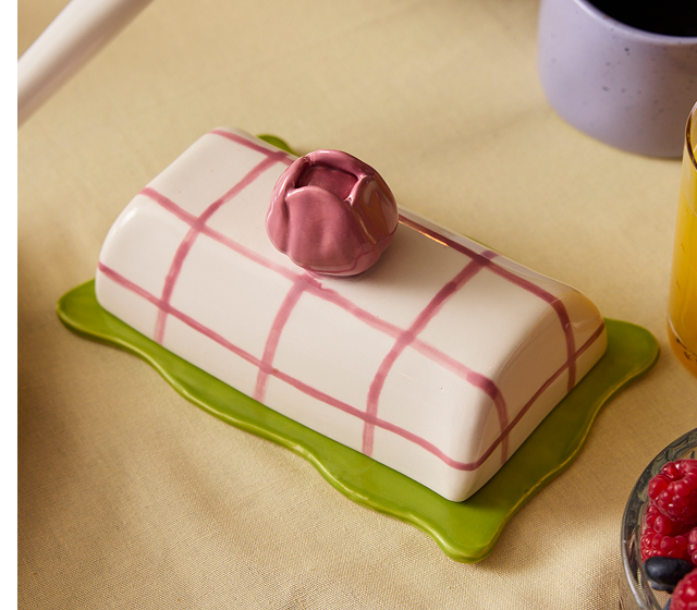 Handmade Flower Bud Butter Dish