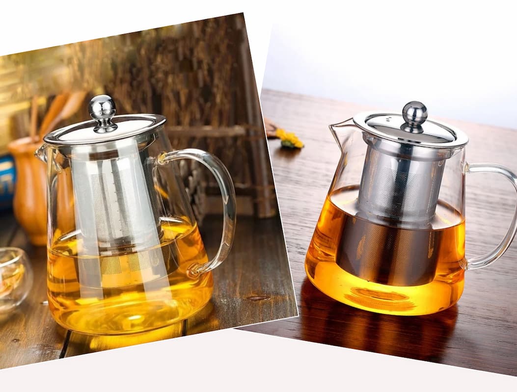 Arthas   Heat-Resistant   Glass   Teapot   with   Stainless   Steel   Infuser