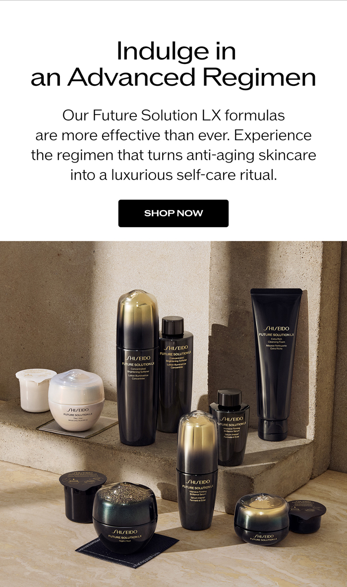 Our Future Solution LX formulas are more effective than ever. Experience the regimen that turns anti-aging skincare into a luxurious self-care ritual.