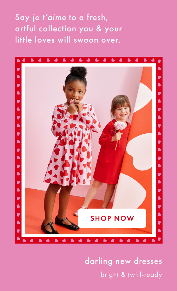Darling new dresses bright and twirl-ready. Shop now.