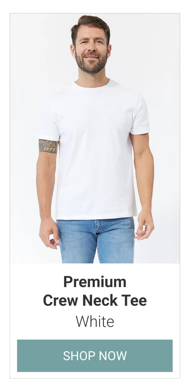 White Premium Crew Neck Tee