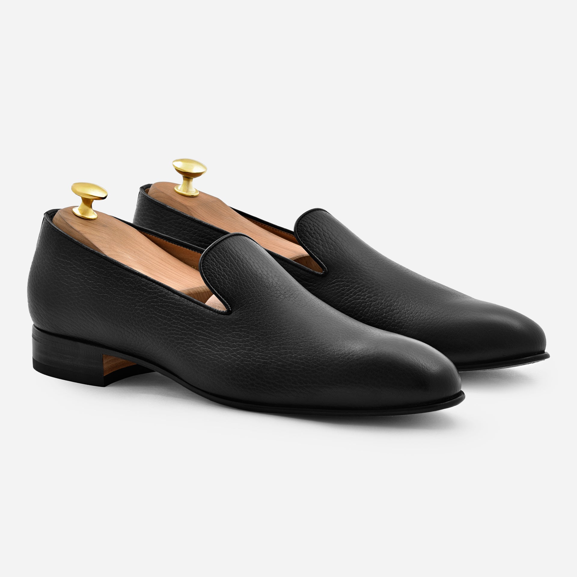 Image of Langford Wholecut Loafers - Pebbled - Men's