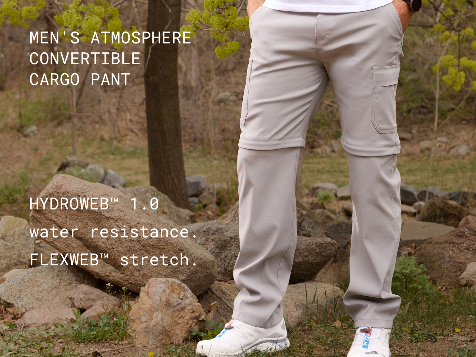 Men's Atmosphere Convertible Cargo Pant - Smoke Grey