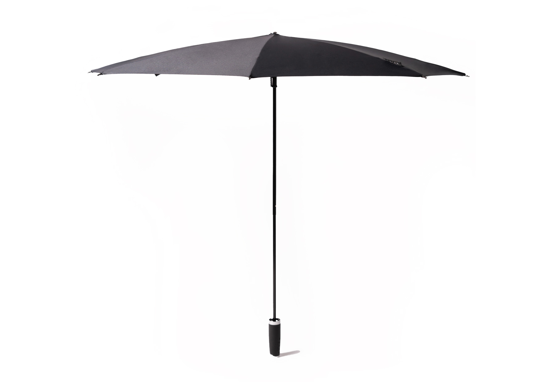 an image of a black umbrella with a white background