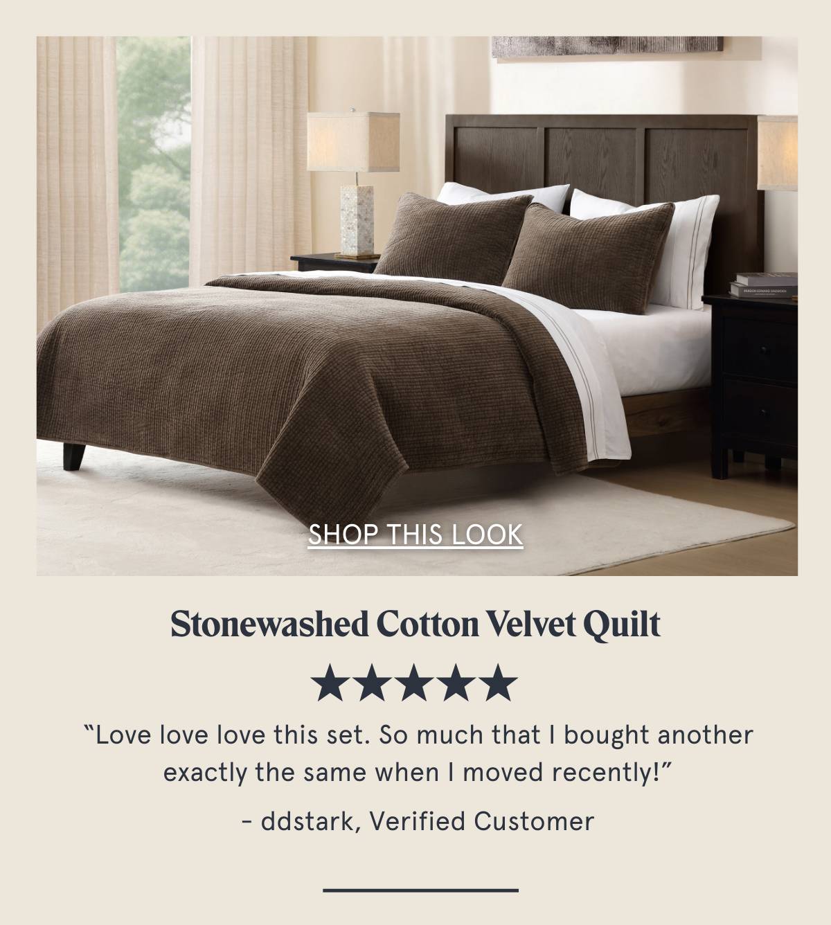Stonewashed Cotton Velvet Quilt