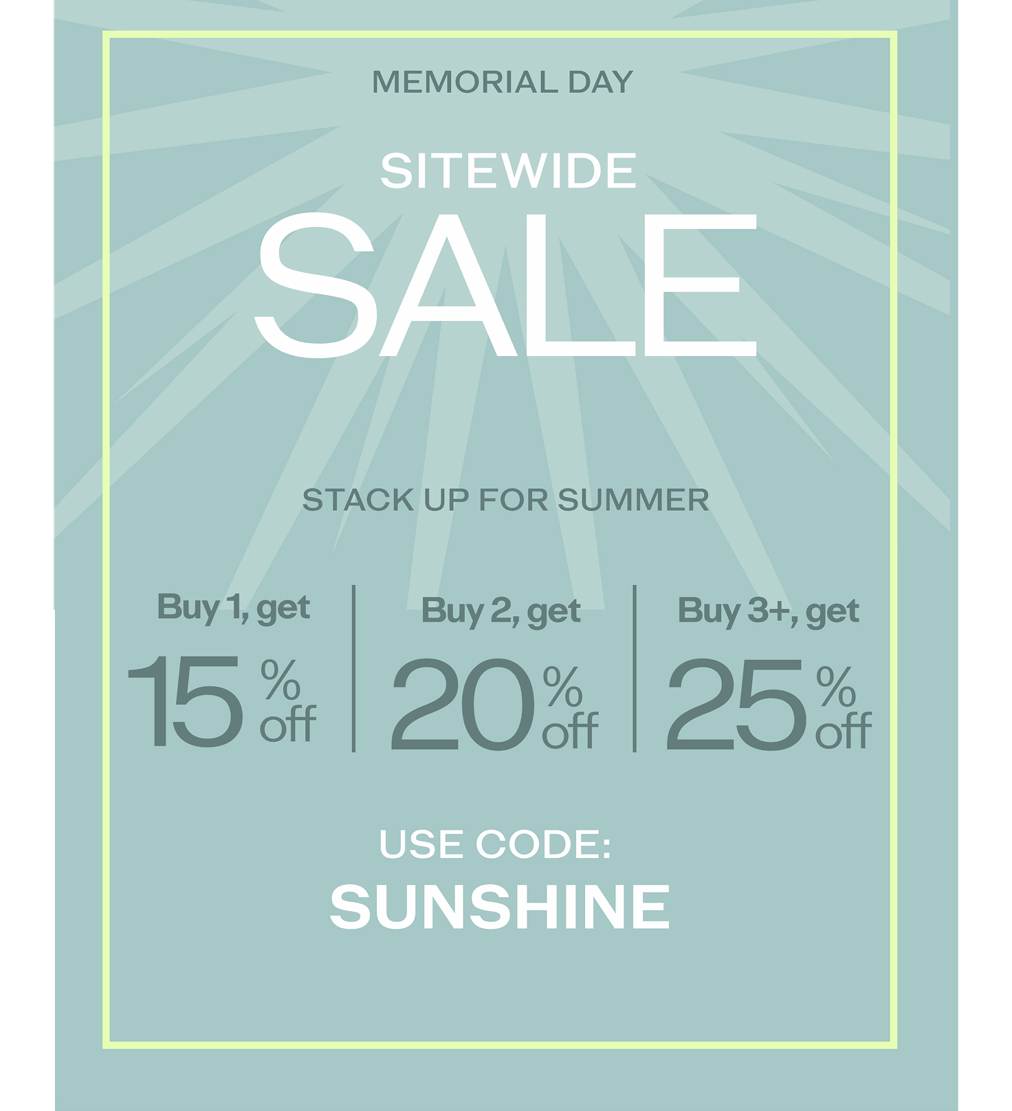 Memorial Day Sitewide Sale