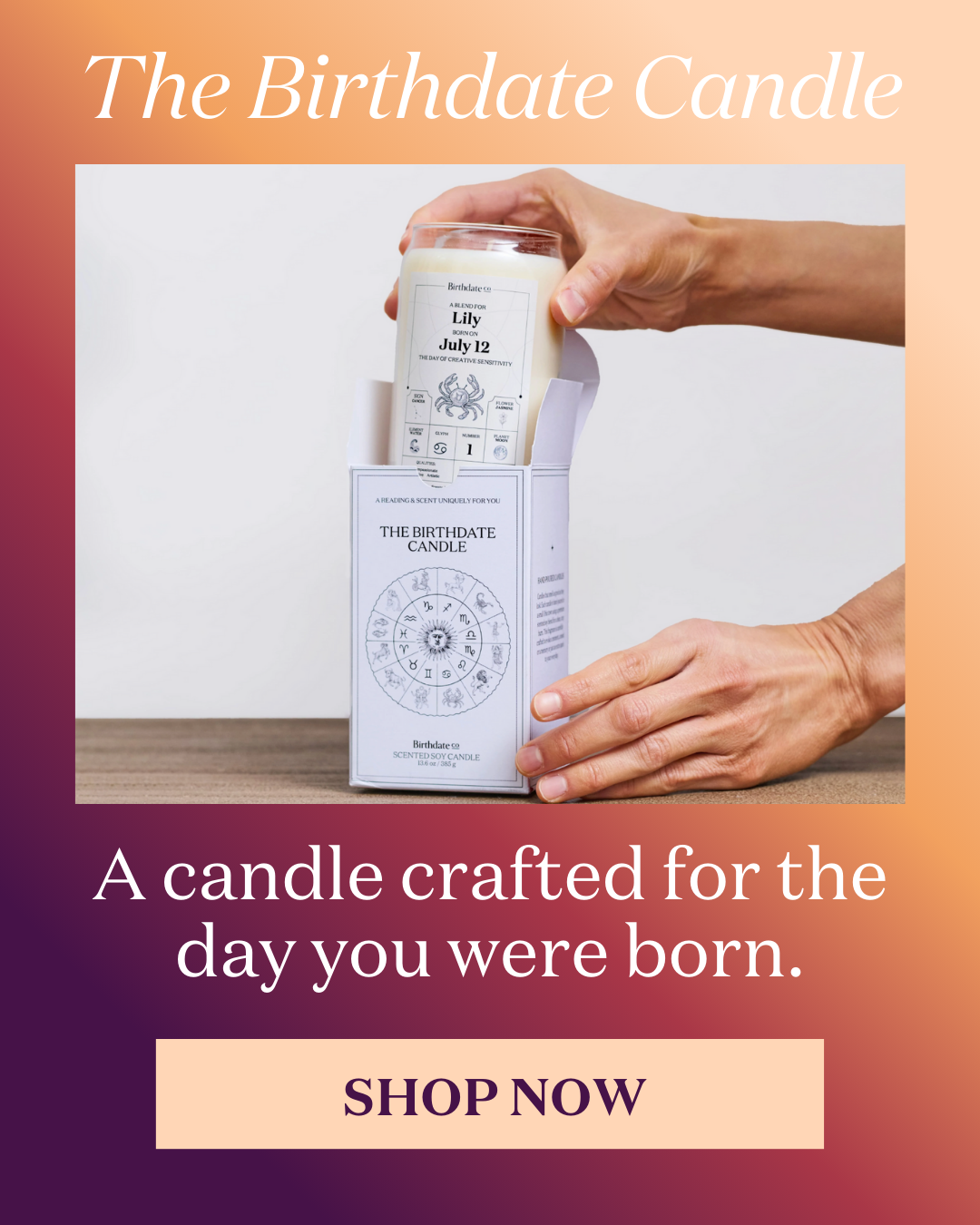 Shop The Birthdate Candle