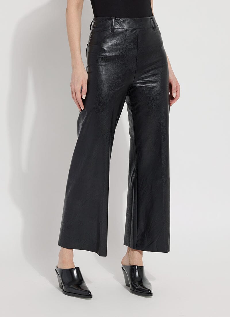 Image of Vegan Leather Wide Leg (28" Inseam)