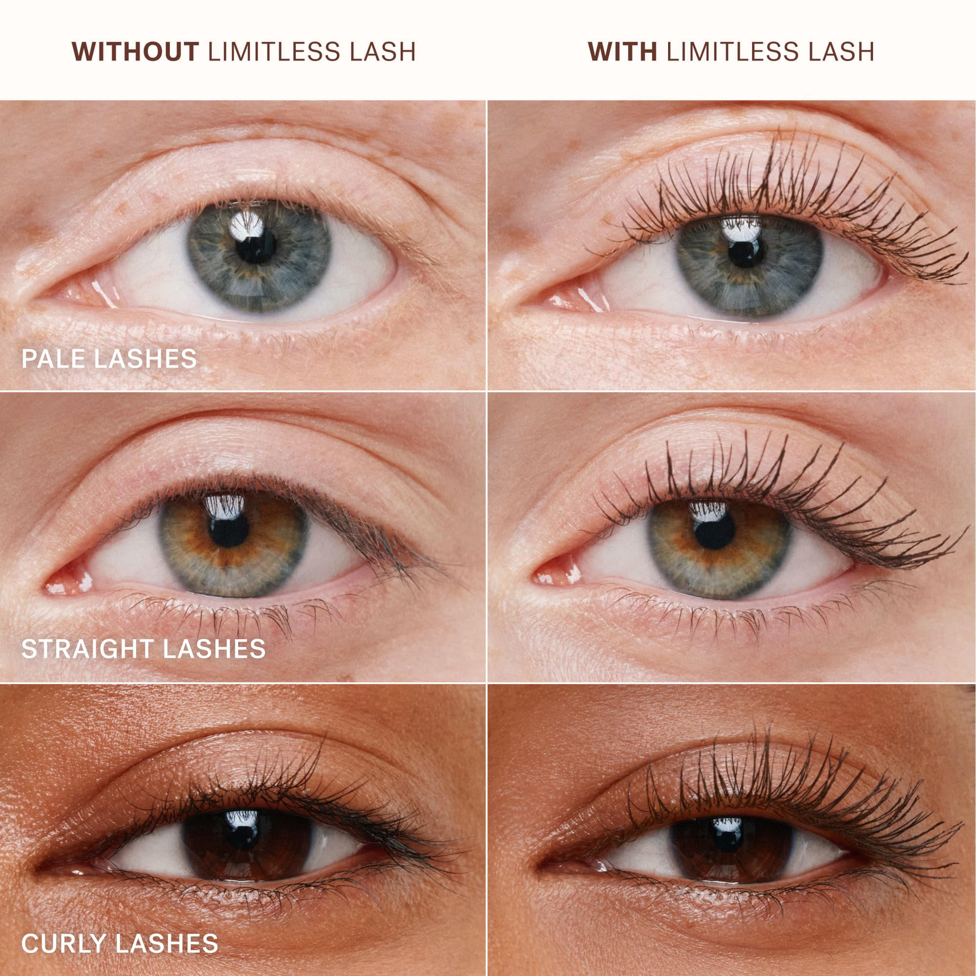 without limitless lash with limitless lash PALE LASHES STRAIGHT LASHES CURLY LASHES