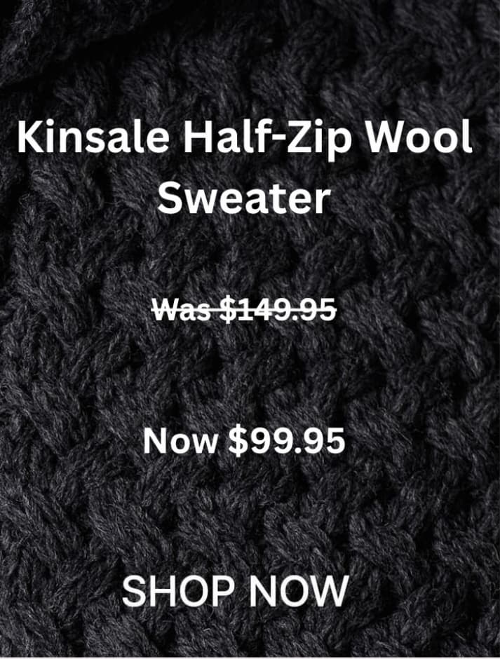 Kinsale Half-Zip Wool Sweater