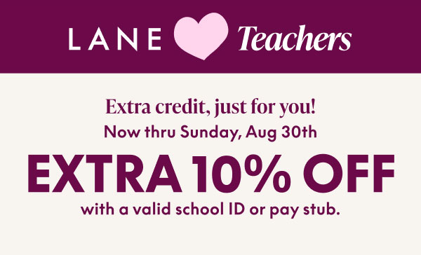 Teachers Extra 10% Off