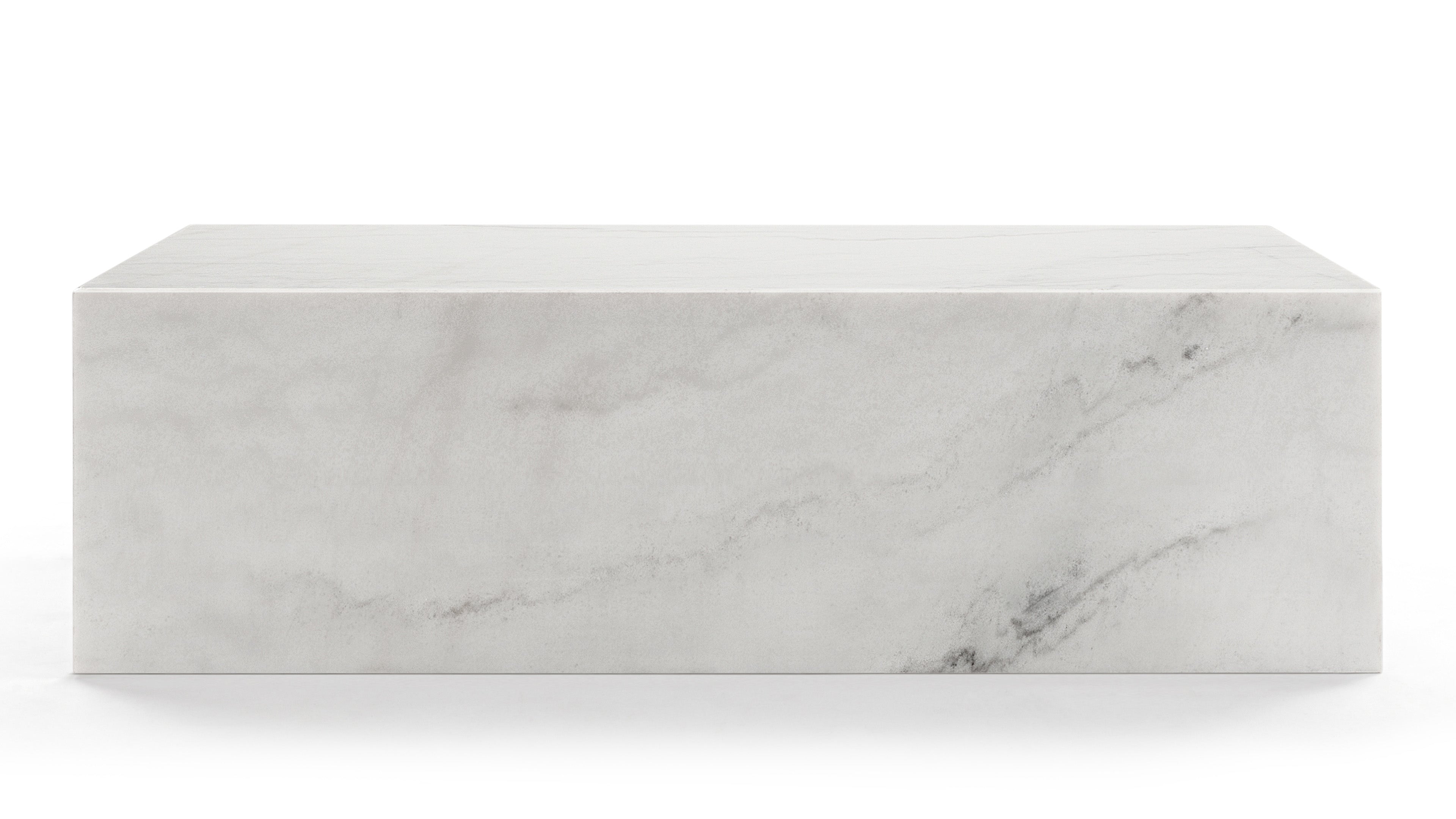 Image of Plinth - Plinth Coffee Table, White Marble