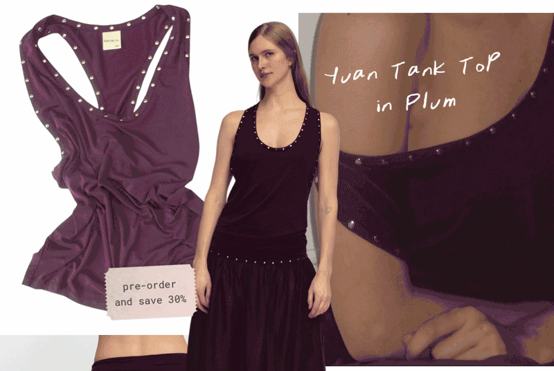 Yuan Tank Top in Plum  | pre-order and save 30%