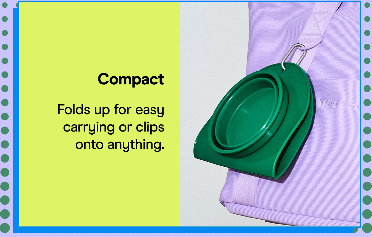 Compact Folds up for easy carrying or clips onto anything.