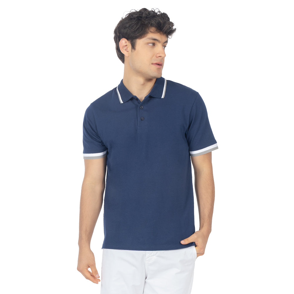 Polo hombre con franjas