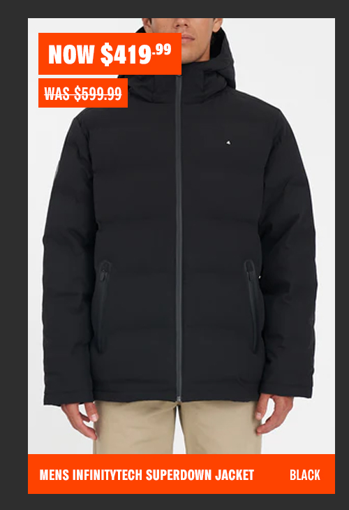 MENS INFINITYTECH SUPERDOWN JACKET BLACK