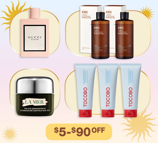 Sun-Kissed Savings $5 - $85 OFF