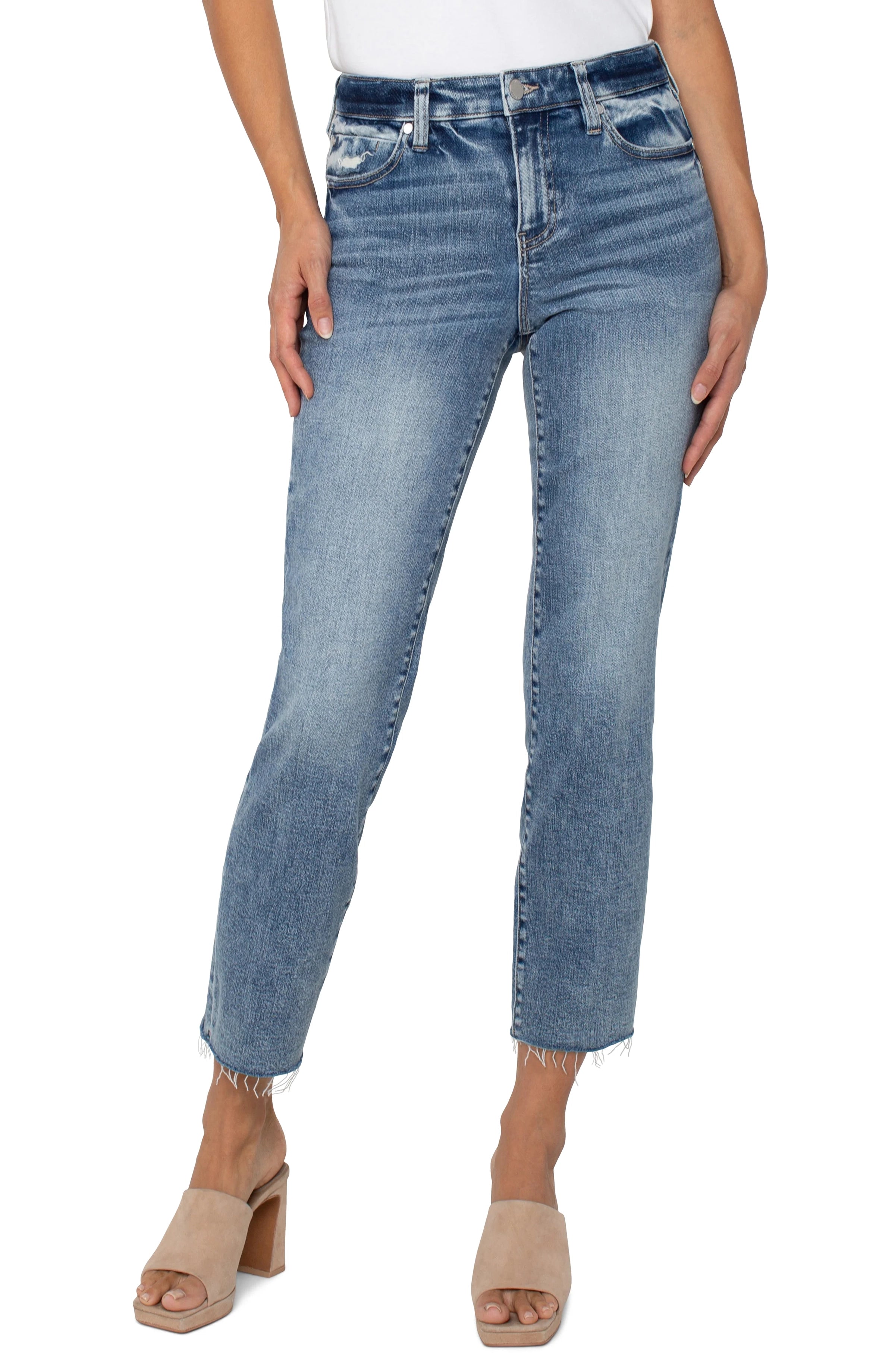 Image of LIV RELAXED SKINNY WITH CUT HEM