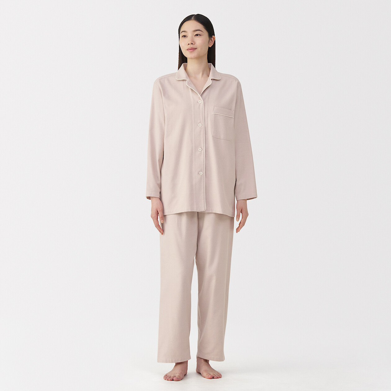 Image of Women's Side Seamless Flannel Pyjamas