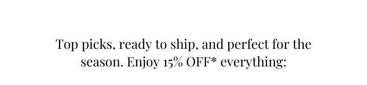 15% OFF Everything