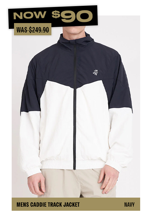MENS CADDIE TRACK JACKET NAVY