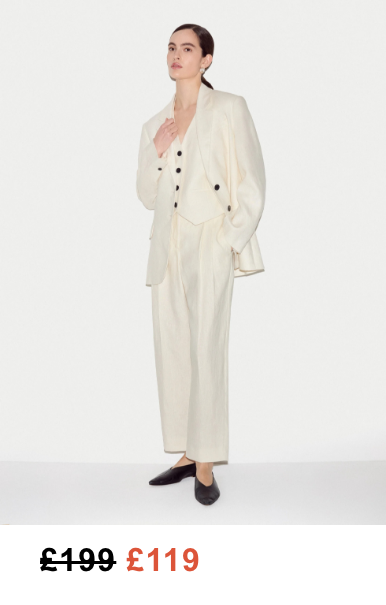 Linen Pleat Tapered Trouser