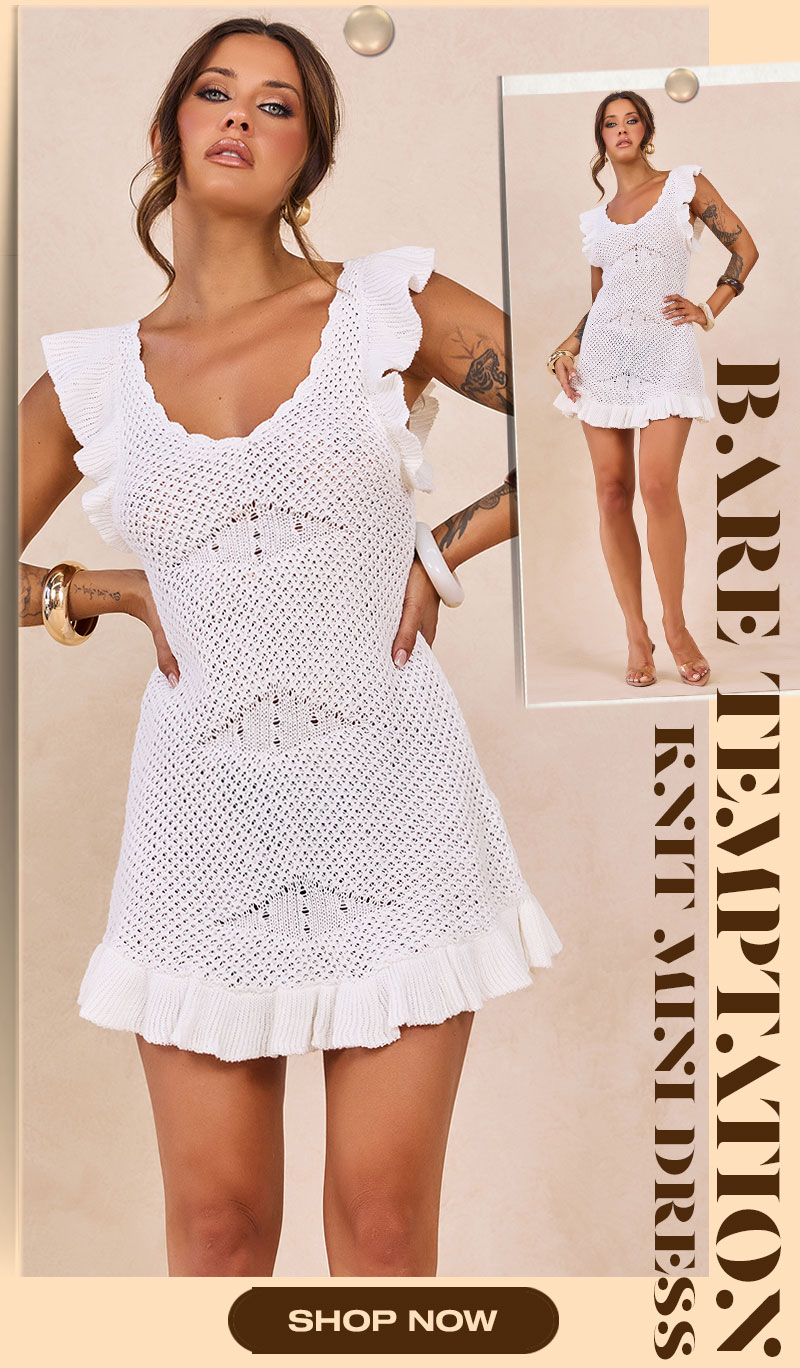 Bare Temptation Knit Mini Dress