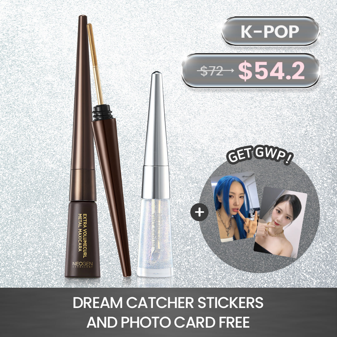 Metal Glow Lip (Milky Way) + Metal Mascara (Brown) + FREE  KPOP Dreamcatcher Stickers and Photocards