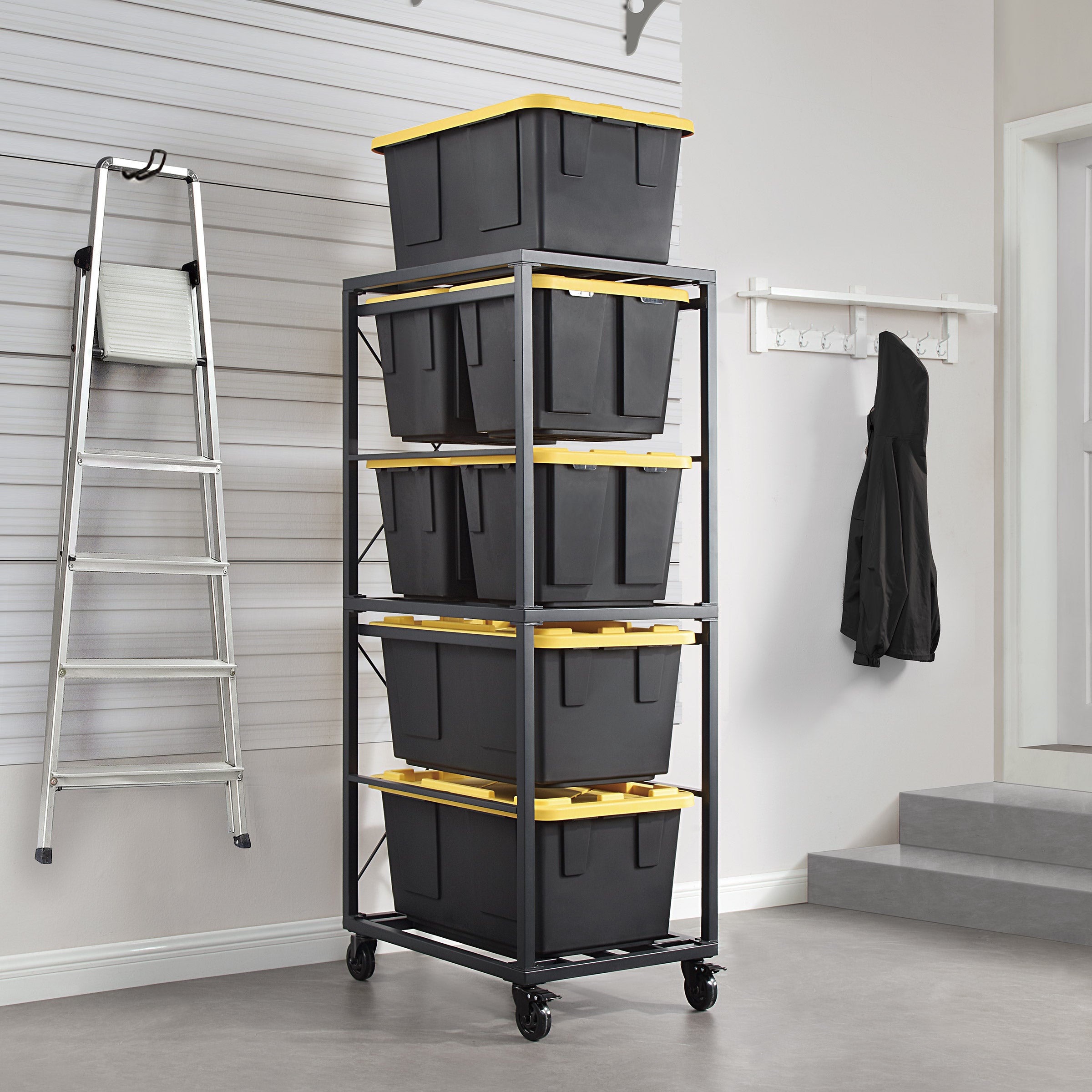 Gorilla Rack 5-Tier Rolling Bin Organizer