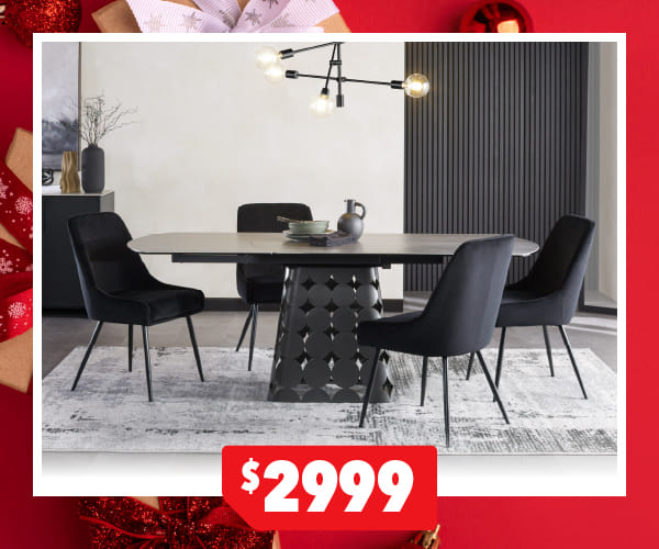 Atoma 5 Piece Extension Dining Suite with Province Dining Chairs