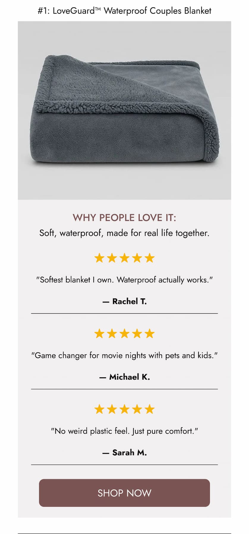 LoveGuard™   -   Waterproof   Couples   Blanket