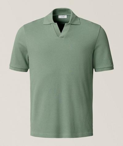 Eton - Waffle Knit Johnny Collar Polo