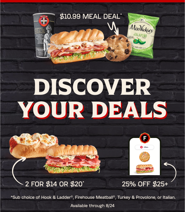 $10.99 Meal Deal. Discover Your Deals.
