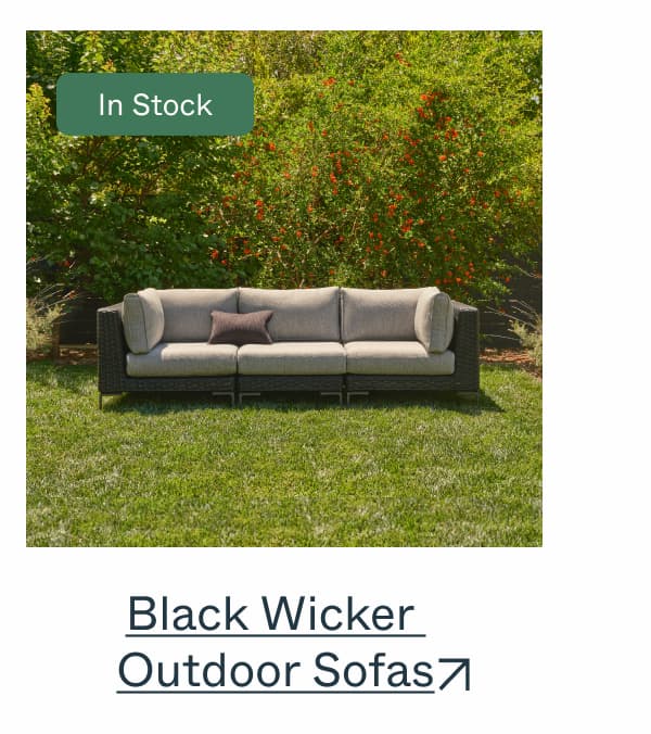 Black Wicker  Outdoor Sofas