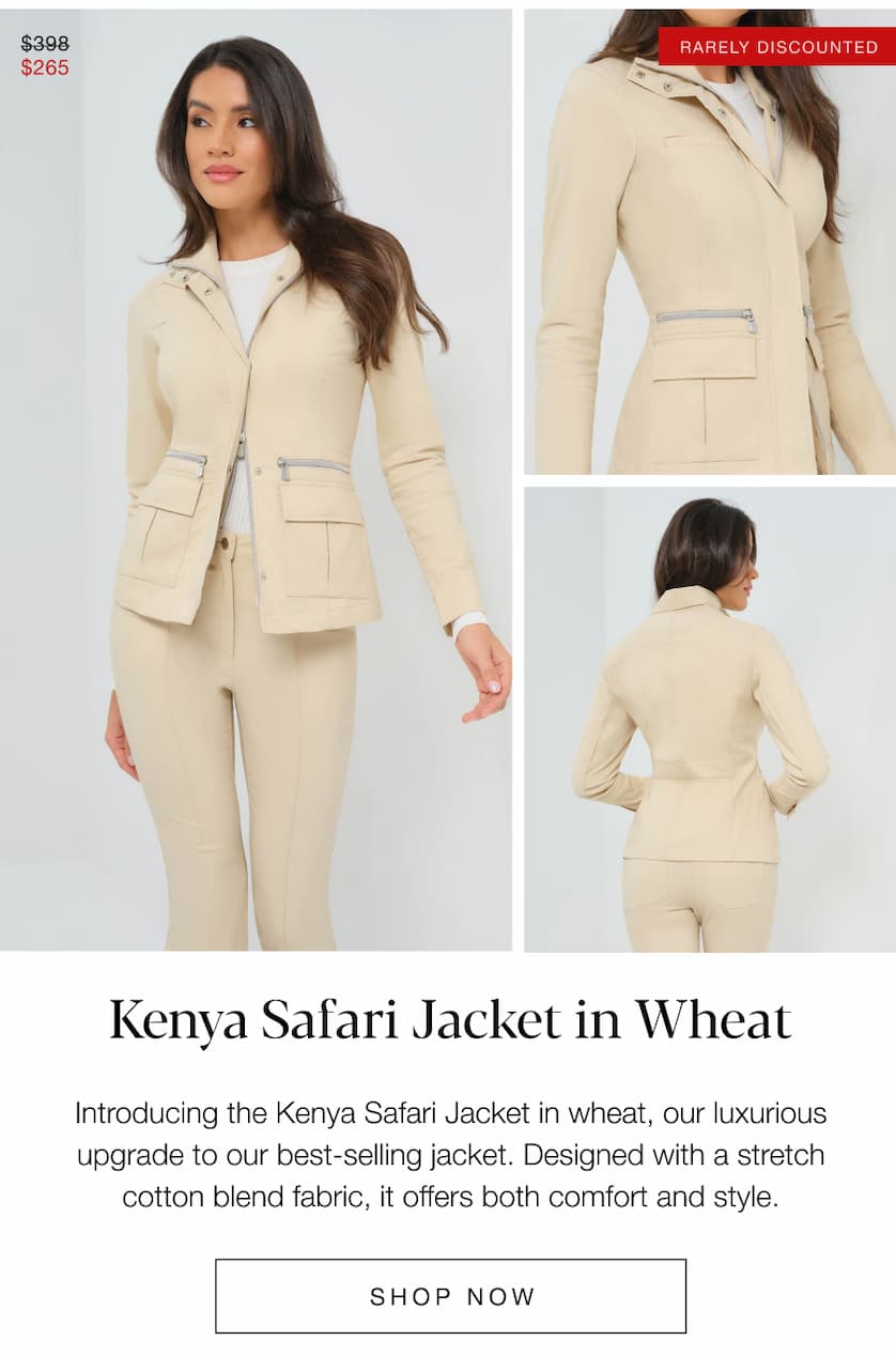 Kenya Safari Jacket in Wheat