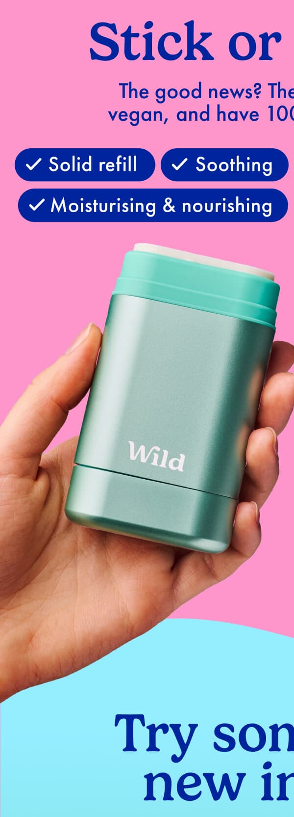 Stick Deodorant: Solid Refill, Soothing, Moisturising & Nourishing
