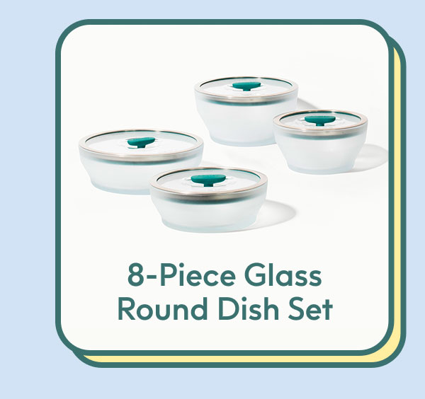 8-Piece Glass Round Dish Set