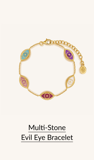 Multi-Stone Evil Eye Bracelet