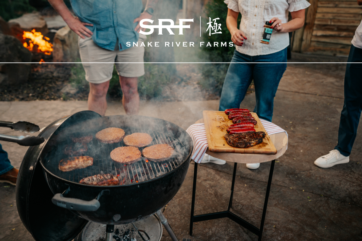 Hero grilling image with logo